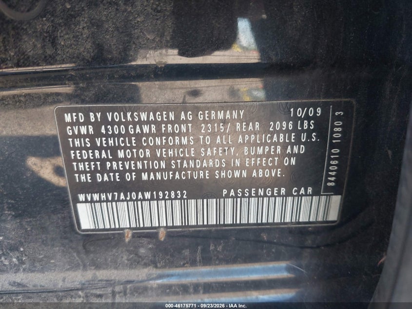 2010 VOLKSWAGEN GTI 4-DOOR · Фото 9