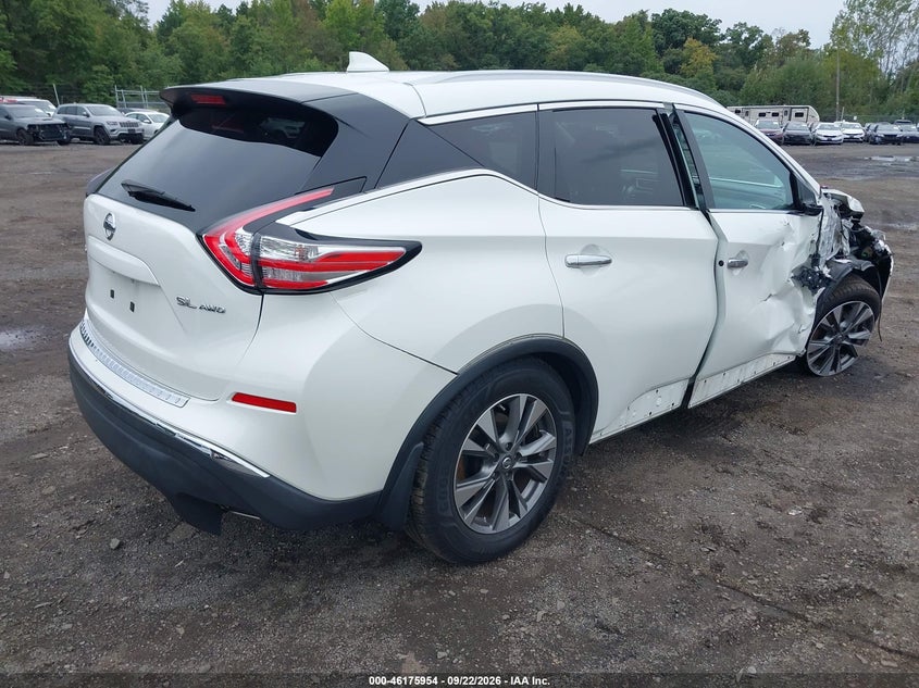 Vin: 5n1az2mh0hn151968, lot: 46675814, nissan murano sl 20174