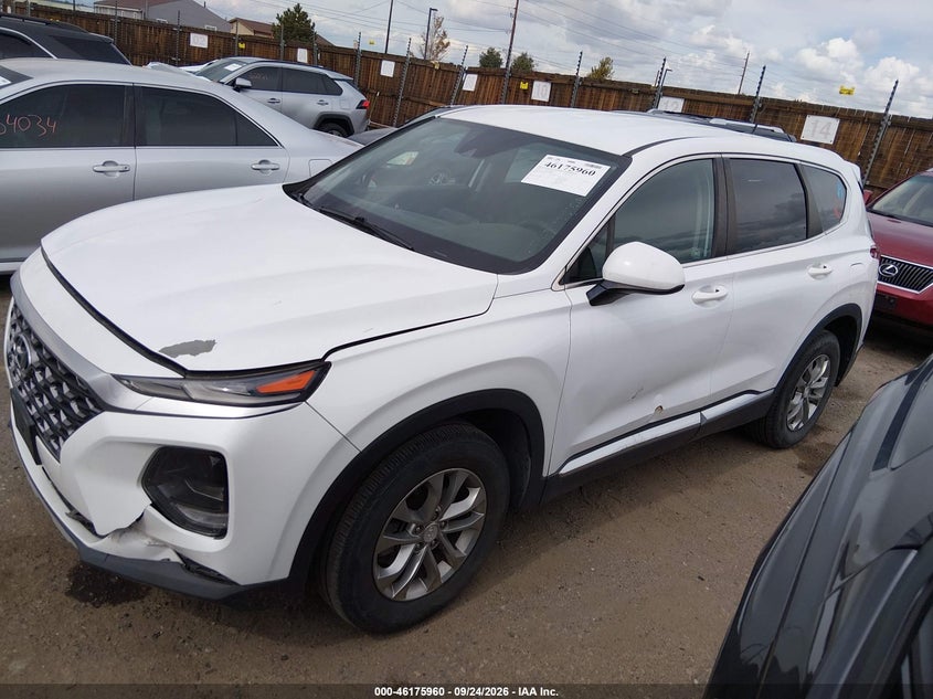 Vin: 5nms23ad9kh108917, lot: 46675820, hyundai santa fe se 20192