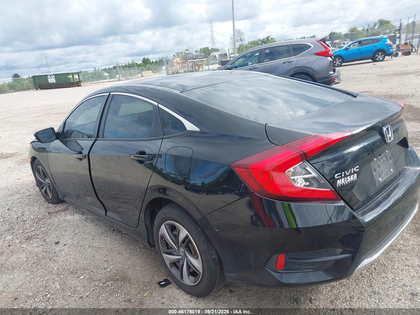 Vin: 19xfc2f60ke023278, lot: 46675879, honda civic lx 20193