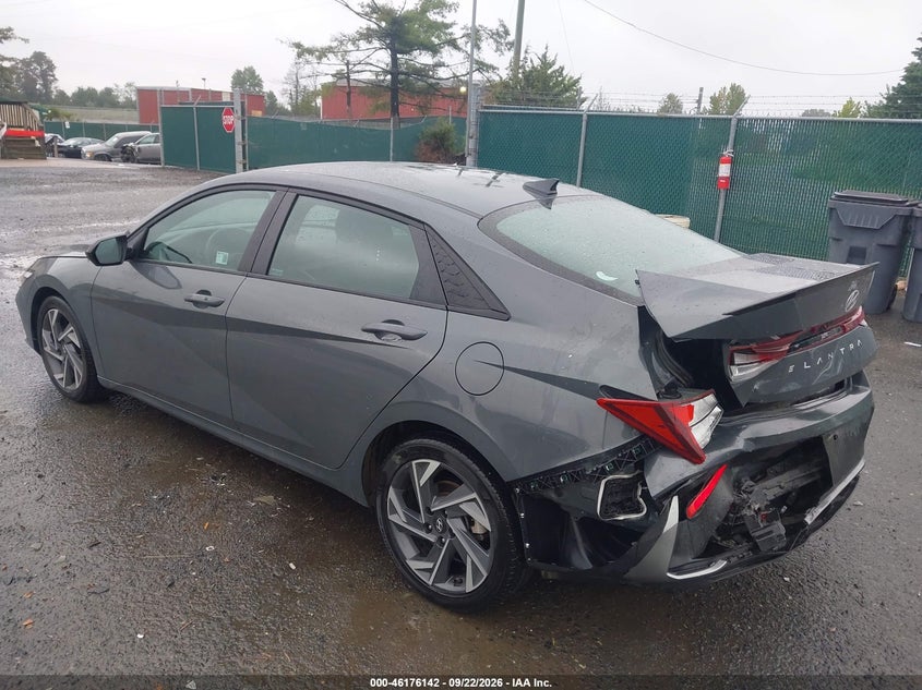Vin: kmhlm4dgxsu942029, lot: 46676002, hyundai elantra sel sport 20253