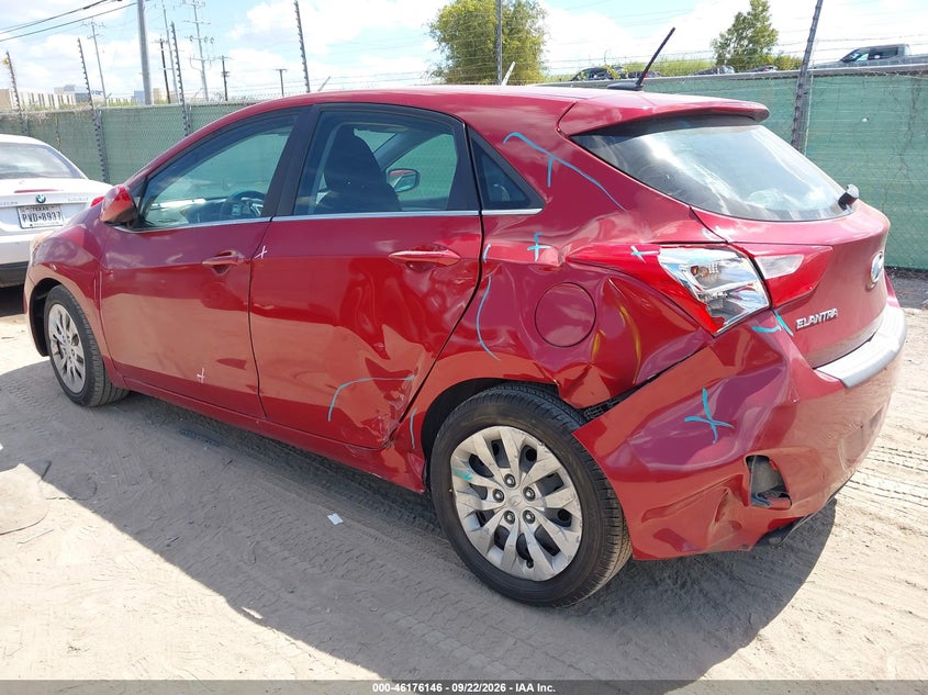 Vin: kmhd35lh0gu332316, lot: 46676006, hyundai elantra gt 20163