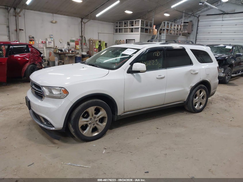 Vin: 1c4rdjdg8ec314221, lot: 46676083, dodge durango limited 20142