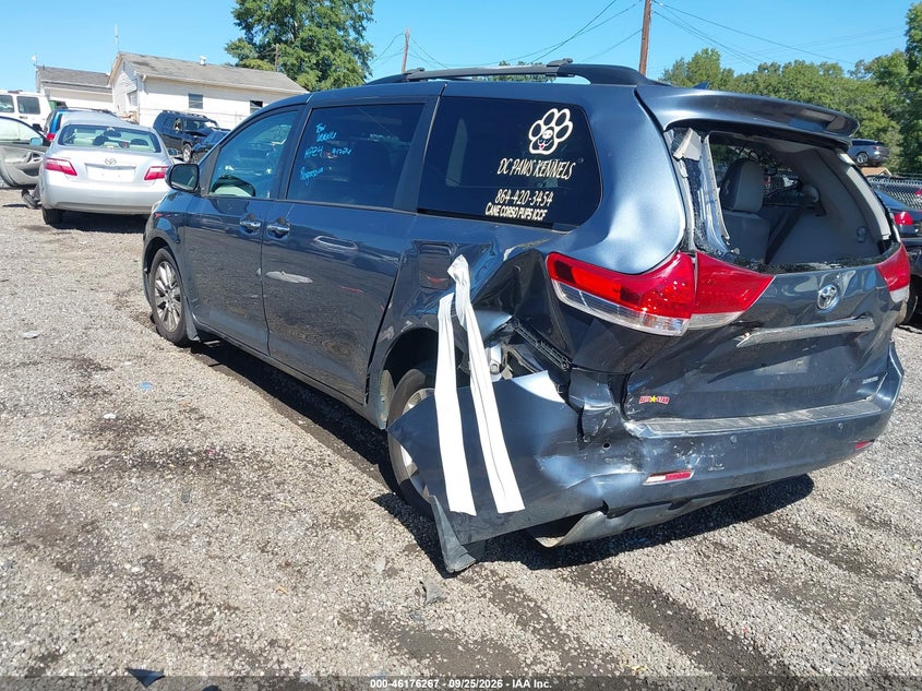 Vin: 5tdyk3dc8ds319801, lot: 46676127, toyota sienna limited v6 7 passenger 20133