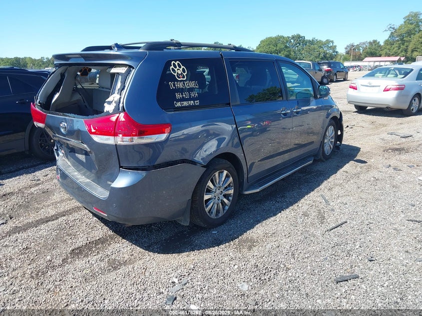 Vin: 5tdyk3dc8ds319801, lot: 46676127, toyota sienna limited v6 7 passenger 20134