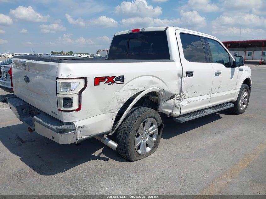 Vin: 1ftew1egxjkd17290, lot: 46676207, ford f-150 lariat 20184