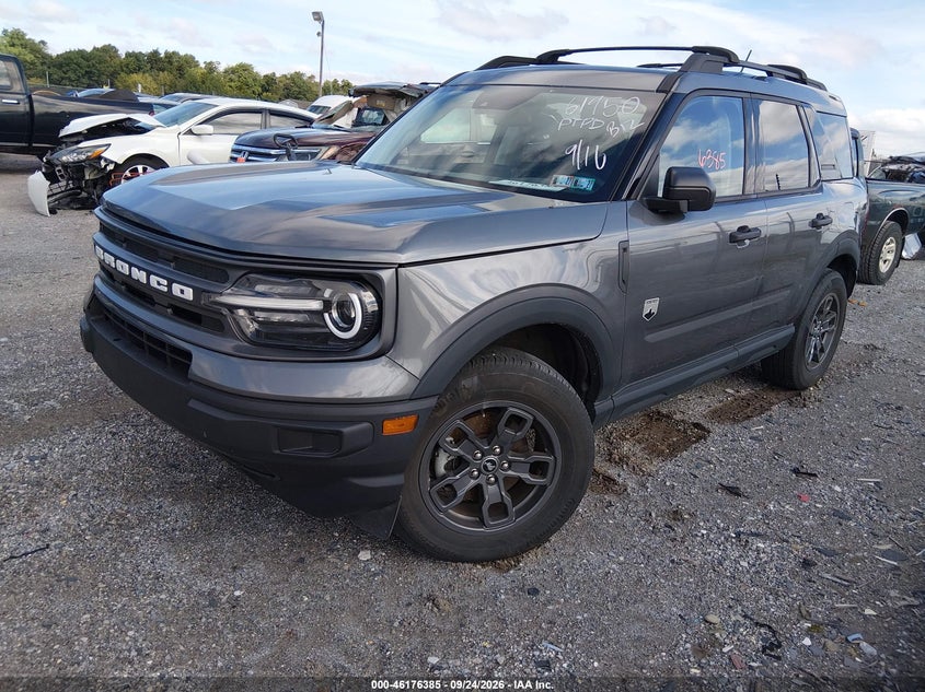 Vin: 3fmcr9b65rre23867, lot: 46676245, ford bronco sport big bend 20242
