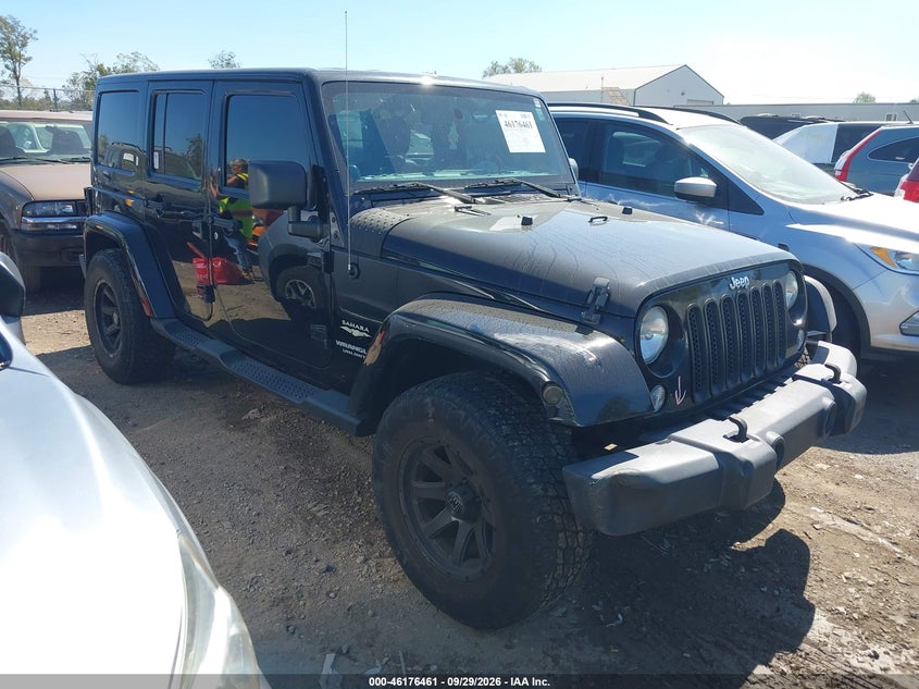 2014 Jeep Wrangler Unlimited Sahara, Левый зад, IAAI, VIN 1C4BJWEGXEL134485