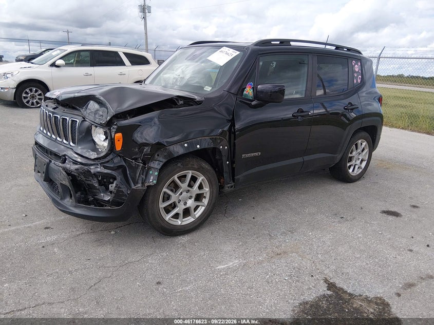 Vin: zacnjabb5kpk01040, lot: 46676483, jeep renegade latitude fwd 20192