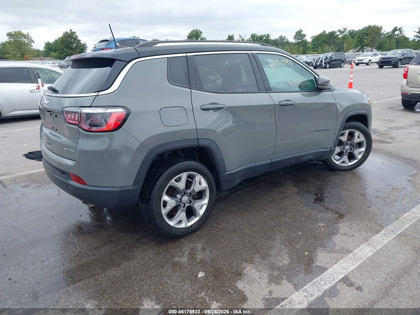 Vin: 3c4njdcb6mt529565, lot: 46676793, jeep compass limited 4x4 20214