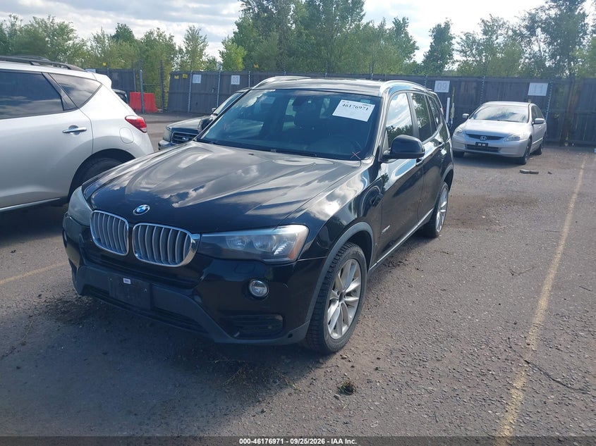 2015 BMW X3, Обычный износ, IAAI, VIN 5UXWX9C50F0D60137 — фото 2