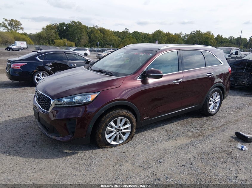Vin: 5xypgda38kg522043, lot: 46676838, kia sorento 2.4l lx 20192