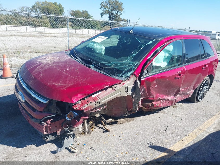 Vin: 2fmdk4jc9ebb21672, lot: 46676846, ford edge sel 20142