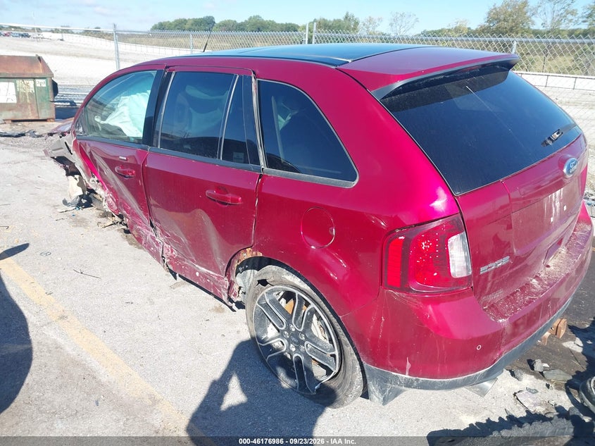 Vin: 2fmdk4jc9ebb21672, lot: 46676846, ford edge sel 20143