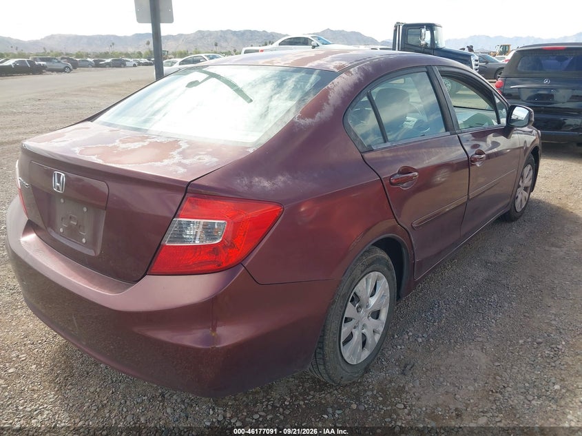 Vin: 2hgfb2f51ch596188, lot: 46676951, honda civic lx 20124