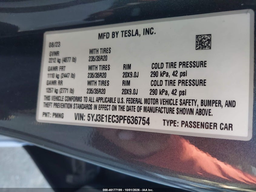2023 TESLA MODEL 3 PERFORMANCE DUAL MOTOR ALL-WHEEL DRIVE · Фото 9