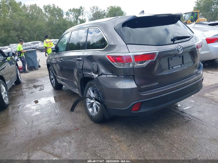 Vin: 5tdjkrfh7fs117452, lot: 46677287, toyota highlander xle v6 20153