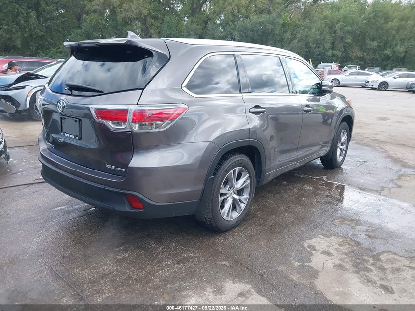 Vin: 5tdjkrfh7fs117452, lot: 46677287, toyota highlander xle v6 20154