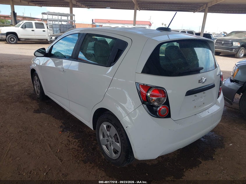 Vin: 1g1ja6sh6f4207235, lot: 46677378, chevrolet sonic ls auto 20153