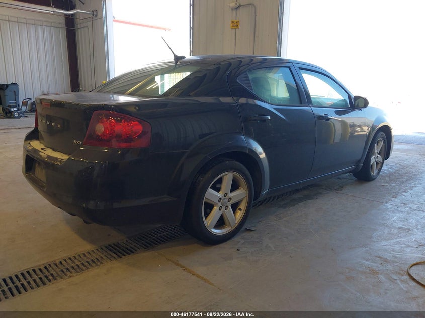 Vin: 1c3cdzcbxdn660756, lot: 46677402, dodge avenger sxt 20134
