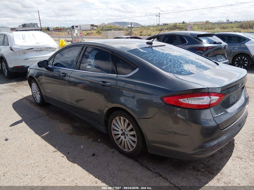 Vin: 3fa6p0lu0fr144716, lot: 46677417, ford fusion hybrid se 20153