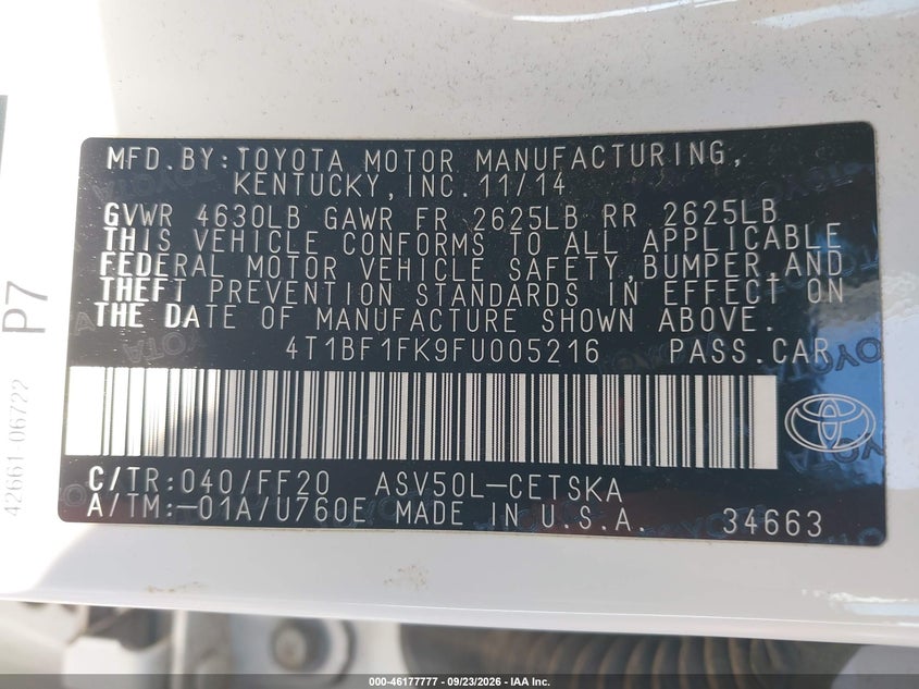 TOYOTA CAMRY - zdjęcie 9