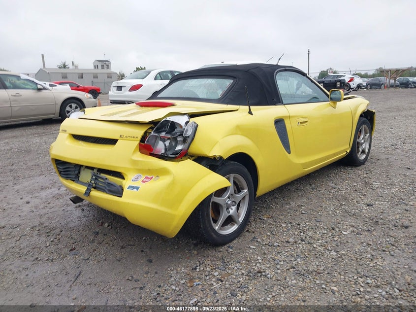TOYOTA MR2 SPYDER 2002 VIN JTDFR320620043730