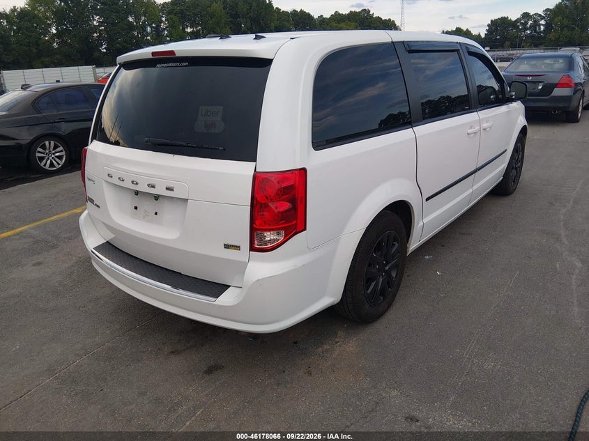 Vin: 2c4rdgbg8fr721826, lot: 46677926, dodge grand caravan se 20154