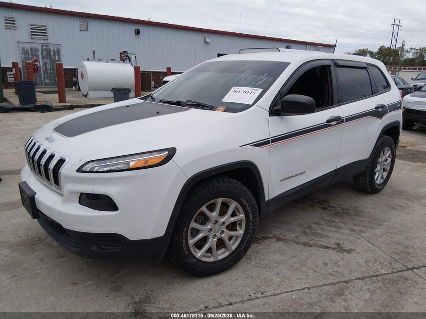 Vin: 1c4pjmab7hd221182, lot: 46677975, jeep cherokee sport 4x4 20172