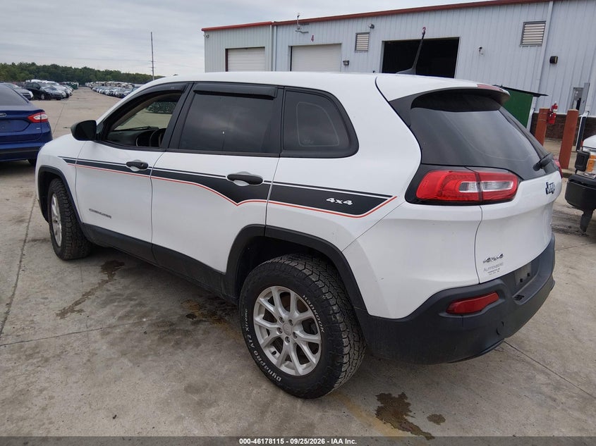 Vin: 1c4pjmab7hd221182, lot: 46677975, jeep cherokee sport 4x4 20173