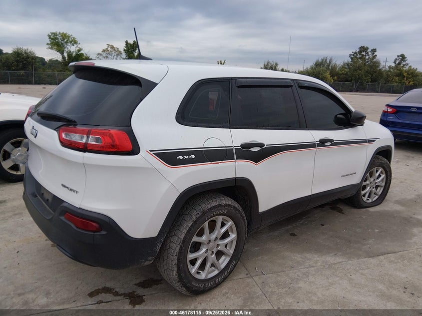 Vin: 1c4pjmab7hd221182, lot: 46677975, jeep cherokee sport 4x4 20174