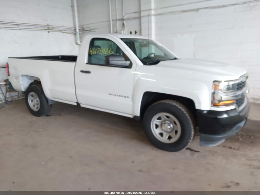 Vin: 1gcncnec0jz101601, lot: 46677986, chevrolet silverado 1500 wt 2018 img_1