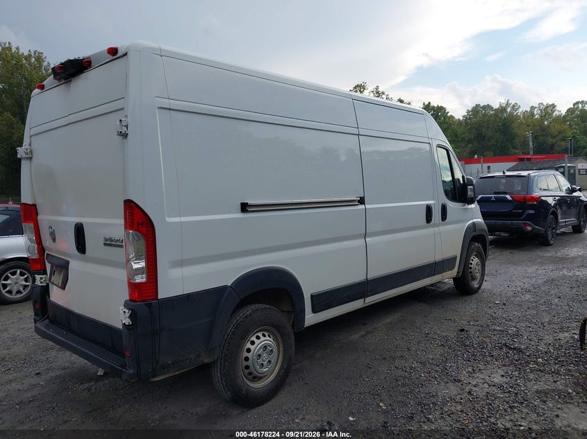 Vin: 3c6mrvhg0se550225, lot: 46678085, ram promaster 3500 tradesman high roof 159 wb w/pass seat 20254