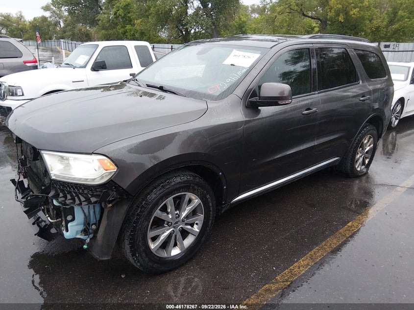 Vin: 1c4rdjdg9fc202383, lot: 46678127, dodge durango limited 20152