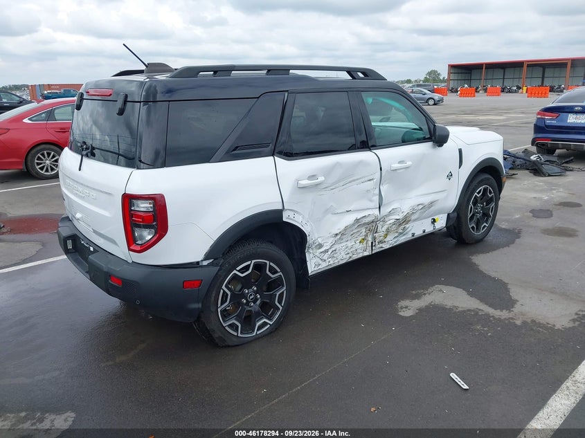Vin: 3fmcr9cn4sre33916, lot: 46678155, ford bronco sport outer banks 20254