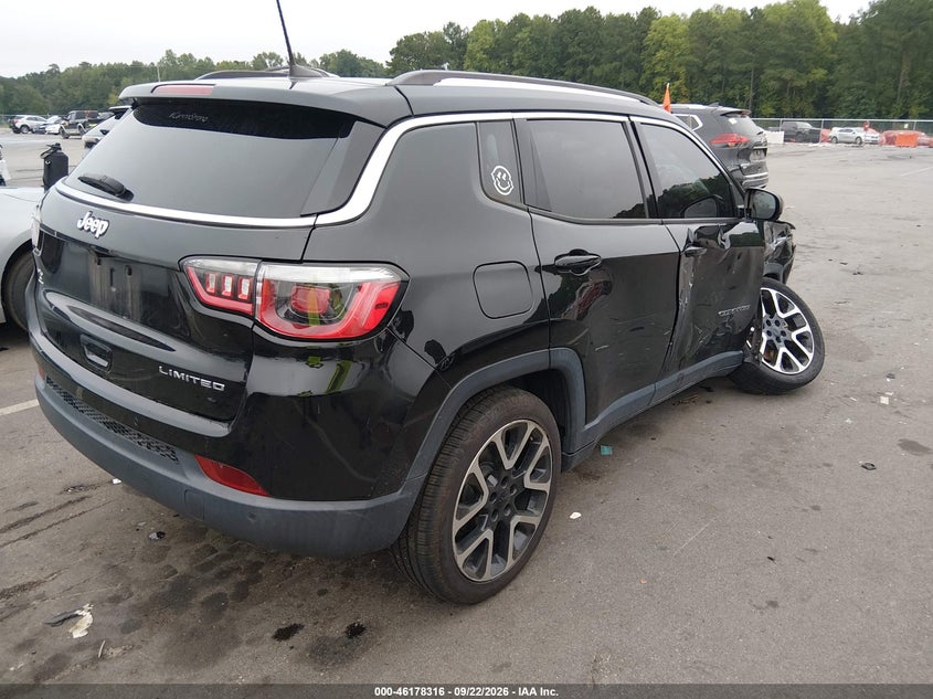 Vin: 3c4njccb5jt248105, lot: 46678177, jeep compass limited fwd 20184