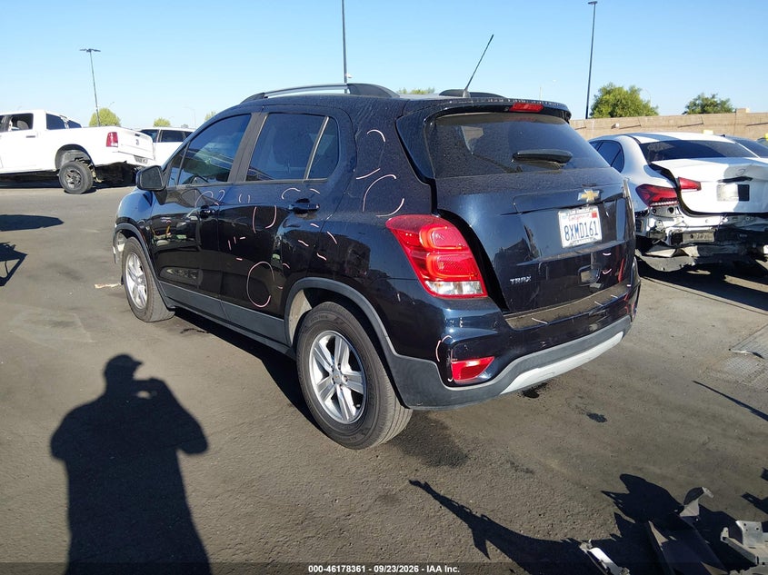 Vin: kl7cjlsb9mb334478, lot: 46678220, chevrolet trax fwd lt 20213