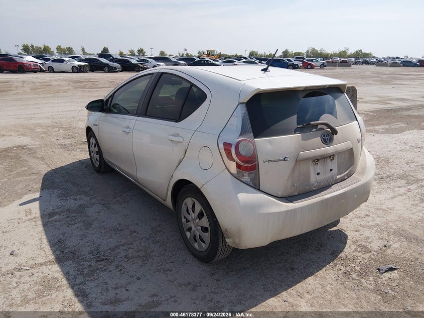 Vin: jtdkdtb34e1571532, lot: 46678237, toyota prius c two 20143