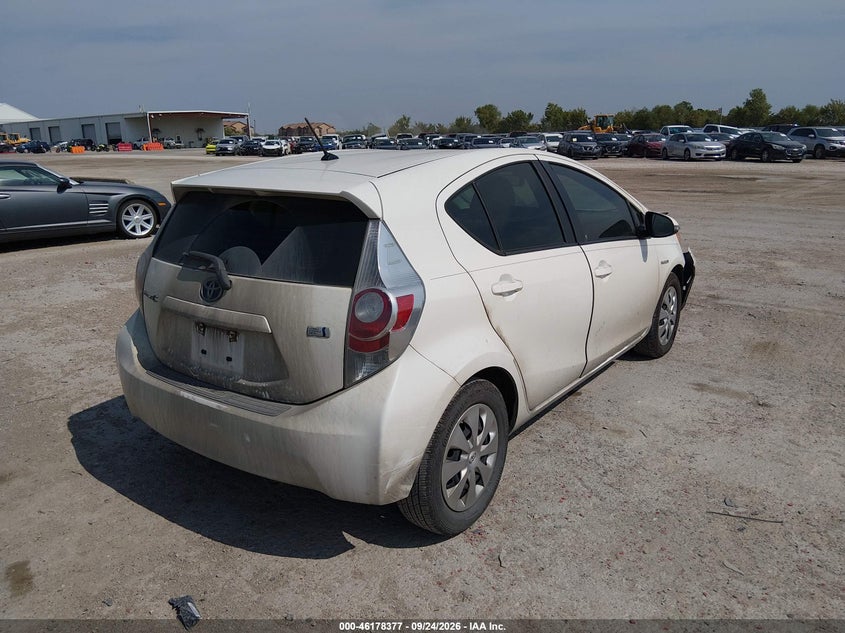 Vin: jtdkdtb34e1571532, lot: 46678237, toyota prius c two 20144