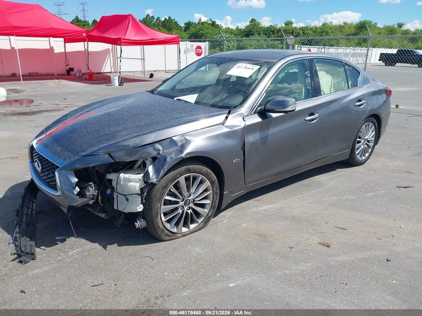 Vin: jn1ev7apxjm364306, lot: 46678328, infiniti q50 3.0t luxe 20182
