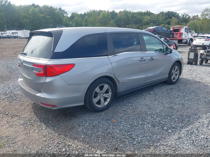 Vin: 5fnrl6h76jb009601, lot: 46678502, honda odyssey ex-l 20184