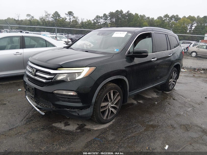 Vin: 5fnyf6h99gb125694, lot: 46678617, honda pilot touring 20162