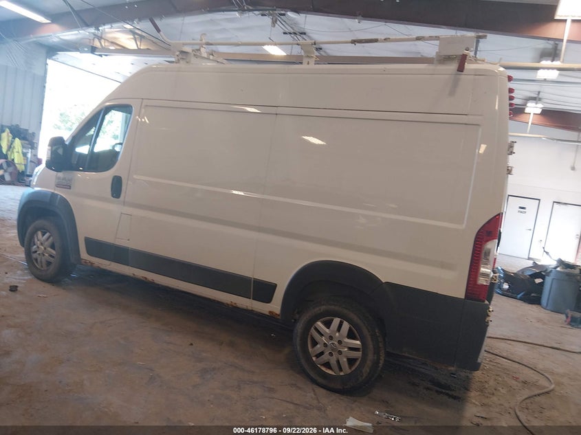 Vin: 3c6trvcg6ee122182, lot: 46678656, ram promaster 2500 high roof 20143
