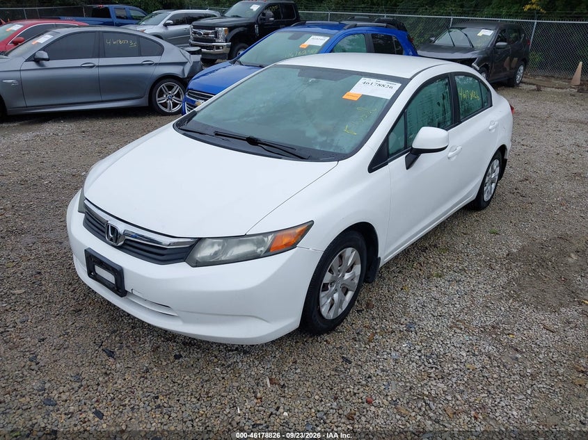 Vin: 19xfb2f5xcs391592, lot: 46678686, honda civic sdn lx 20122