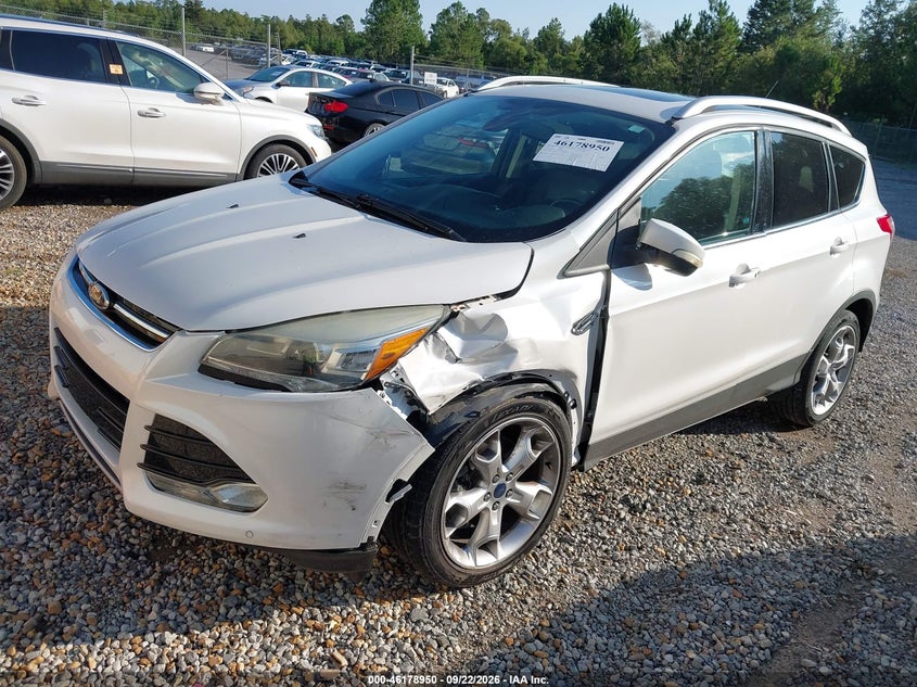 Vin: 1fmcu0j97eud91870, lot: 46678810, ford escape titanium 20142