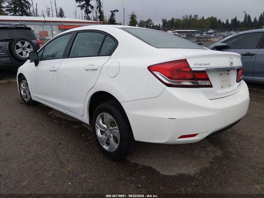 Vin: 19xfb2f53de236240, lot: 46678841, honda civic lx 20133