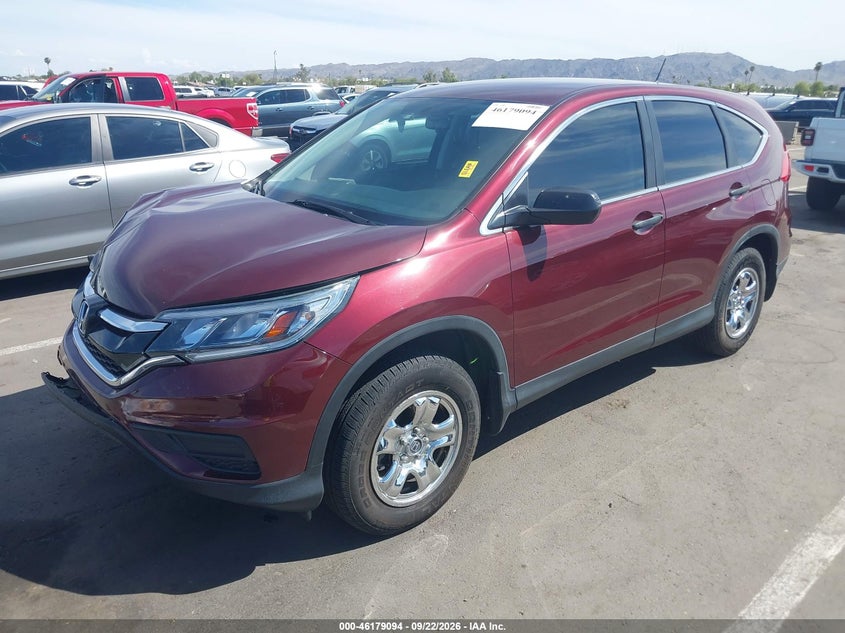 Vin: 5j6rm4h34fl015426, lot: 46678954, honda cr-v lx 20152