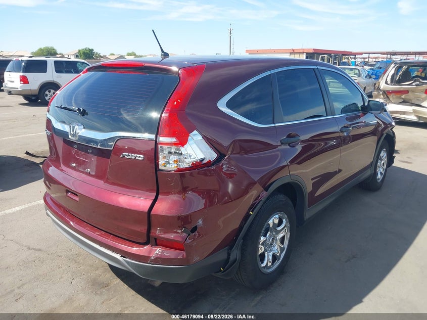 Vin: 5j6rm4h34fl015426, lot: 46678954, honda cr-v lx 20154
