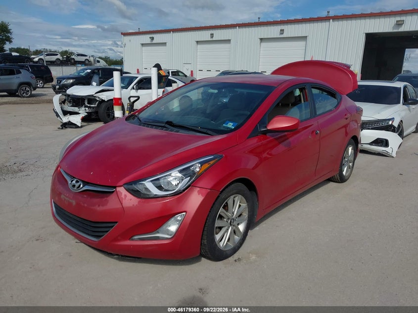 2015 Hyundai Elantra, Угон, IAAI, VIN KMHDH4AE8FU412787 — фото 2