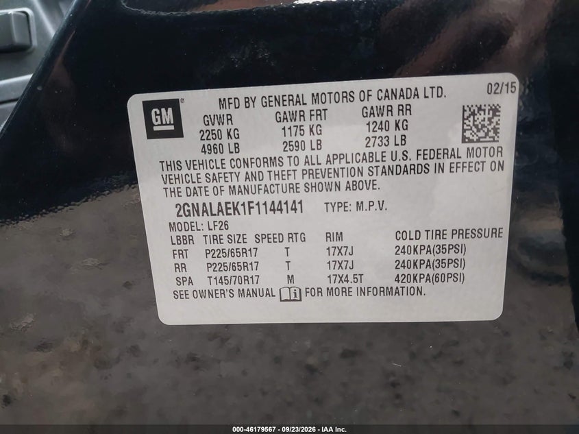2015 CHEVROLET EQUINOX LS · Фото 9